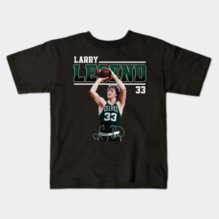 Larry Bird Legend Air Bird Basketball Signature Vintage Retro 80s 90s Bootleg Rap Style Kids T-Shirt